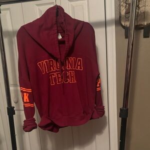 PINK Victoria's Secret Virginia Tech Maroon and Orange Hoodie